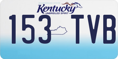 KY license plate 153TVB