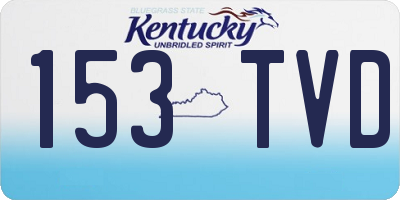 KY license plate 153TVD