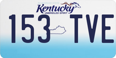 KY license plate 153TVE