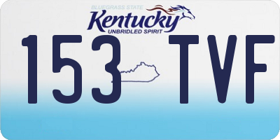 KY license plate 153TVF