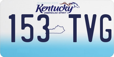 KY license plate 153TVG