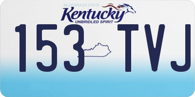 KY license plate 153TVJ