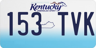 KY license plate 153TVK