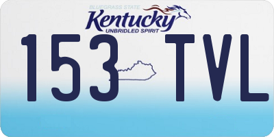 KY license plate 153TVL