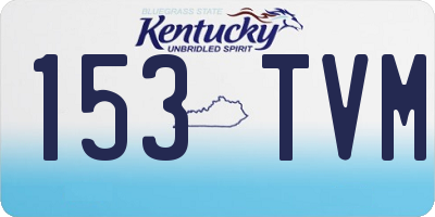 KY license plate 153TVM