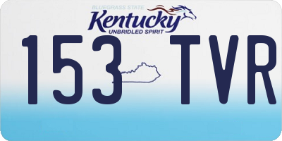 KY license plate 153TVR