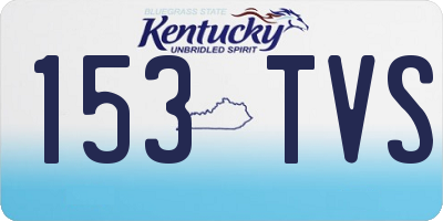 KY license plate 153TVS