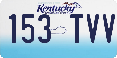 KY license plate 153TVV