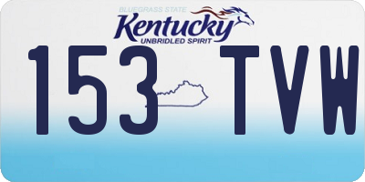 KY license plate 153TVW