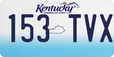 KY license plate 153TVX