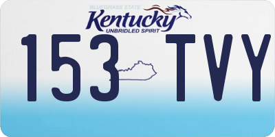 KY license plate 153TVY