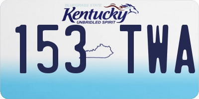 KY license plate 153TWA