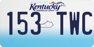 KY license plate 153TWC