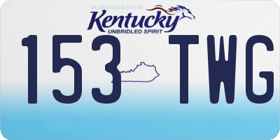 KY license plate 153TWG