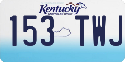 KY license plate 153TWJ
