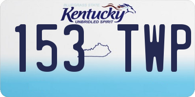 KY license plate 153TWP