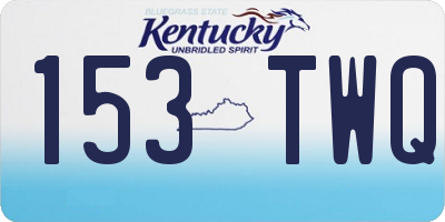 KY license plate 153TWQ