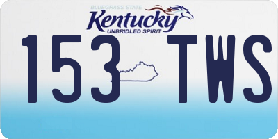 KY license plate 153TWS