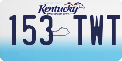 KY license plate 153TWT