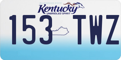KY license plate 153TWZ