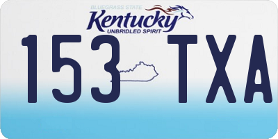KY license plate 153TXA