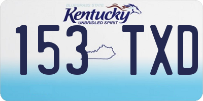 KY license plate 153TXD