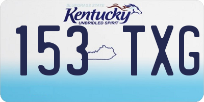 KY license plate 153TXG