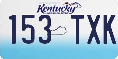 KY license plate 153TXK
