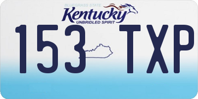 KY license plate 153TXP