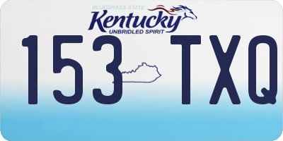 KY license plate 153TXQ
