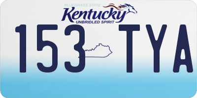 KY license plate 153TYA
