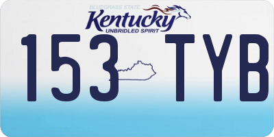 KY license plate 153TYB