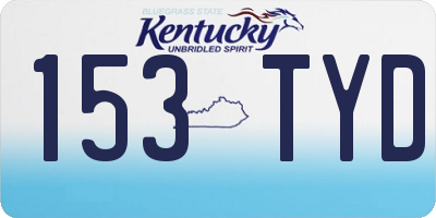 KY license plate 153TYD