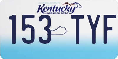 KY license plate 153TYF