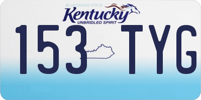 KY license plate 153TYG