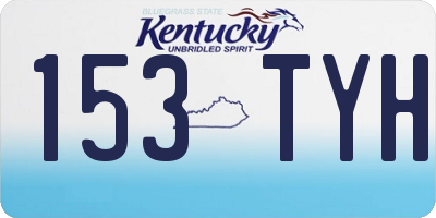 KY license plate 153TYH