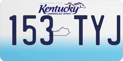 KY license plate 153TYJ