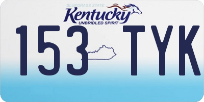 KY license plate 153TYK