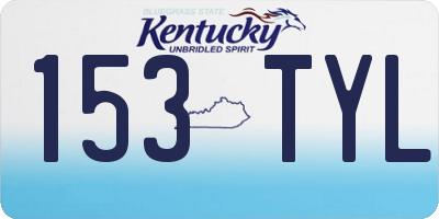 KY license plate 153TYL
