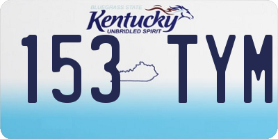 KY license plate 153TYM