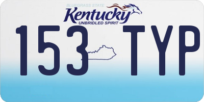 KY license plate 153TYP