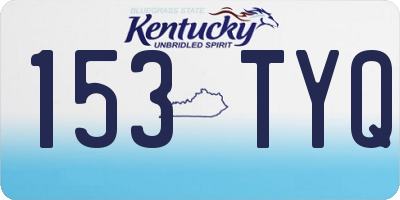KY license plate 153TYQ