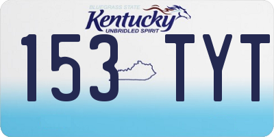 KY license plate 153TYT