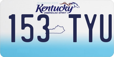 KY license plate 153TYU