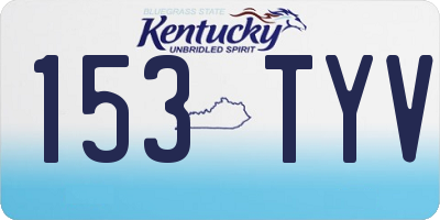 KY license plate 153TYV