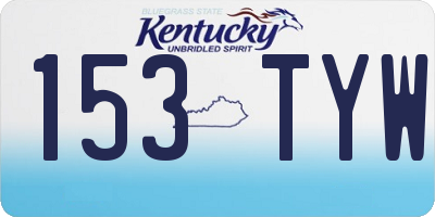 KY license plate 153TYW