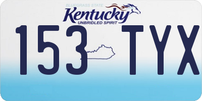 KY license plate 153TYX