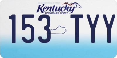 KY license plate 153TYY