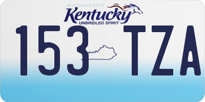 KY license plate 153TZA