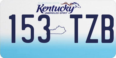 KY license plate 153TZB